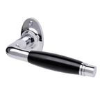 Deurklink - Deco nikkel, ovaal rozet - deurbeslag voor bi..., Ophalen of Verzenden, Nieuw, IJzer, Klink of Kruk