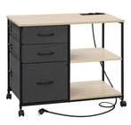 Verrijdbare Dossierkast met USB en Stopcontact – 80 cm, Huis en Inrichting, Kasten | Kledingkasten, Verzenden, Nieuw