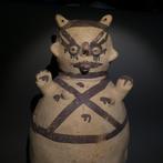 Kansen Terracotta Figuurlijk bolvormig vaasje. 38 cm H. 1000