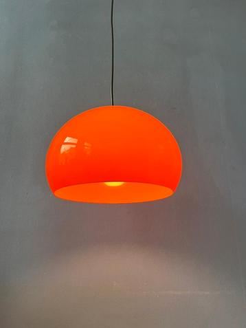 Orange Space Age Mushroom Pendant Lamp