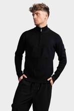 Quotrell Couture DAzur Knitted Halfzip Sweater Heren Zwart, Nieuw, Maat 48/50 (M), Quotrell, Zwart