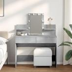 vidaXL Kaptafel met LED-verlichting 100x40x130 cm betongrijs, Huis en Inrichting, Tafels | Kaptafels, Verzenden, Nieuw