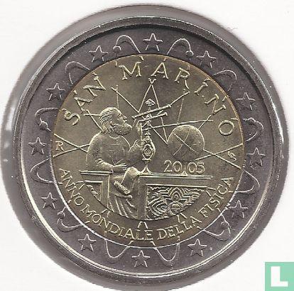 San Marino 2 euro 2005 World Year of Physics, Postzegels en Munten, Munten | Europa | Euromunten, Losse munt, 2 euro, San Marino