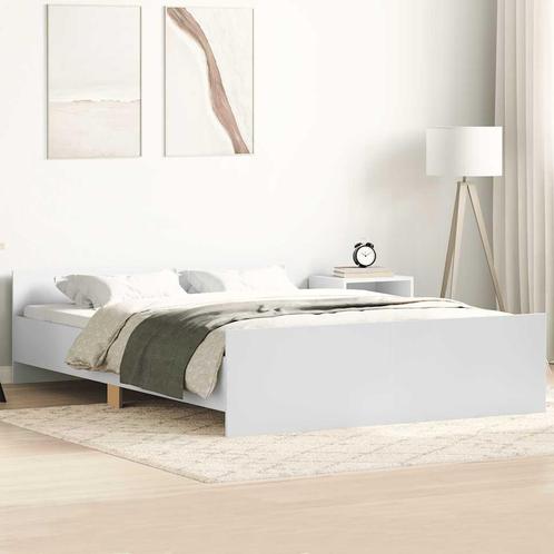 vidaXL Bedframe met hoofd- en voeteneinde wit 120 x 190 cm, Huis en Inrichting, Slaapkamer | Bedden, Wit, Nieuw, Tweepersoons