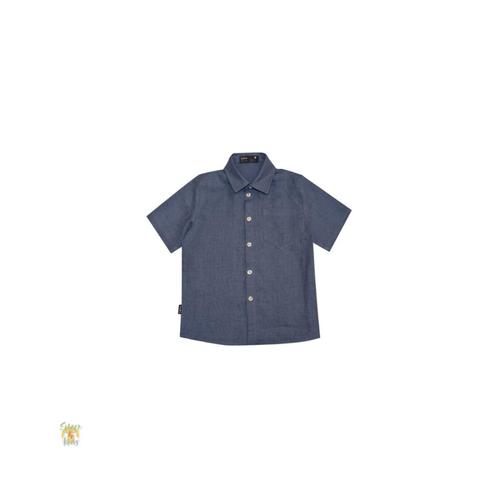 Jongens overhemd - korte mouwen - effen blauw - maten:, Kinderen en Baby's, Kinderkleding | Overige, Nieuw, Verzenden
