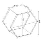 Wandrek Tand 3-delig wandplankenset zwart 32x37x19 cm [en.ca, Verzenden, Nieuw