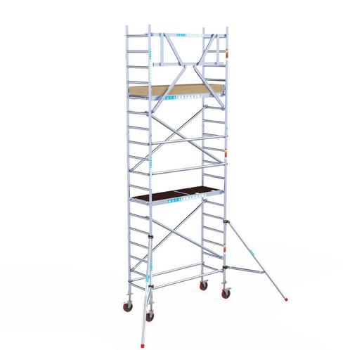Euroscaffold basic rolsteiger 75 x 6,2m werkhoogte, Doe-het-zelf en Verbouw, Steigers, Rolsteiger of Kamersteiger, Nieuw, 5 meter of hoger