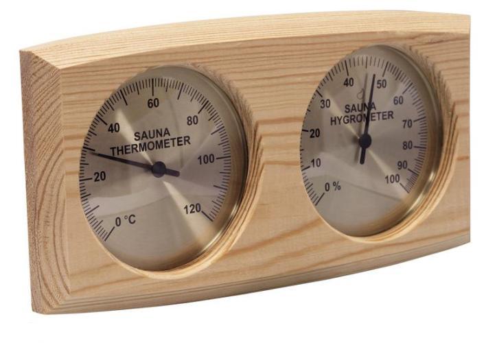 Sawo Combi Thermo- Hygrometer Curved, Tuin en Terras, Zwembad-toebehoren, Verzenden