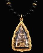 Obsidiaan - Beschermende boeddhistische halsketting -