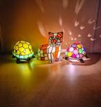 Tafellamp (3) - Tiffany stijl lampen van dieren - Glazuur,, Antiek en Kunst