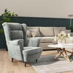 vidaXL Fauteuil fluweel lichtgrijs, Huis en Inrichting, Fauteuils, Verzenden, Nieuw