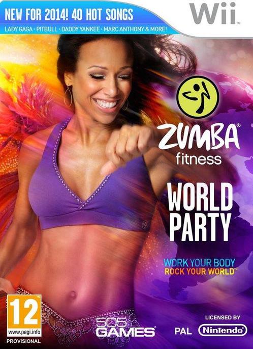 Zumba fitness World Party (Nintendo wii tweedehands film), Spelcomputers en Games, Games | Nintendo Wii, Zo goed als nieuw, Ophalen of Verzenden