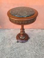 Bijzettafel - Hout, Marmer, Messing, Antiek en Kunst