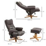 TRUUSK Fauteuil Met Voetensteun, 145° Kanteling, Relaxfauteu, Huis en Inrichting, Fauteuils, Verzenden, Nieuw
