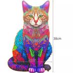 Kruzzel Houten Puzzel Kat - 130 Stukjes voor Creatief Spe..., Ophalen of Verzenden, Nieuw