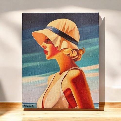 Biatturi Irina - Baigneuse, Antiek en Kunst, Kunst | Schilderijen | Modern