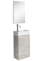 Toiletmeubel Apollo 40 x 22 cm Beton Grijs met Spiegel, Huis en Inrichting, Verzenden, Nieuw