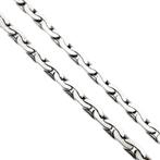 Zilveren fantasieschakel ketting, Ophalen of Verzenden, Gebruikt, Overige kleuren, Zilver