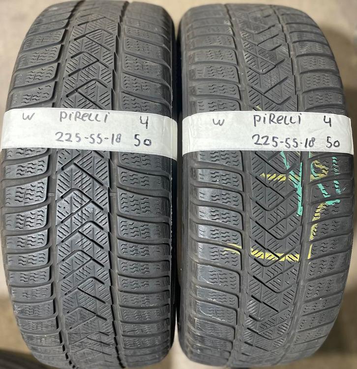 2x225-55-18 Pirelli Winter 2x4mm €50 Per Band 225 55 19, Auto-onderdelen, Banden en Velgen, 18 inch, Winterbanden, 225 mm, Personenwagen