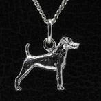 Zilveren Jack russell terrier parson gladhaar ketting han..., Verzenden, Nieuw