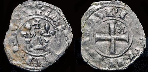 1285-1314ad France Philippe Iv le Bel double tournois billon, Postzegels en Munten, Munten | Europa | Niet-Euromunten, Verzenden