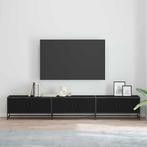 vidaXL TV Eenheden 2 pcs Zwart Eiken 240 x 35 x 41 cm, Minder dan 50 cm, Verzenden, Nieuw, Minder dan 100 cm