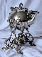 Waterkoker op standaard en brander - Metaal - Versilbert &