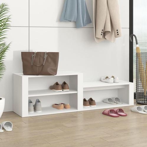 vidaXL Schoenenkast 150x35x45 cm bewerkt hout wit, Huis en Inrichting, Kasten | Schoenenrekken, Nieuw, Verzenden