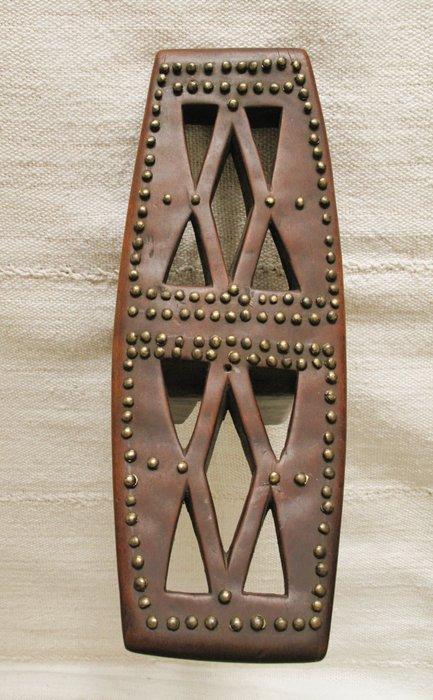 Hoofdsteun - Hout, Messing - Kuba RD Congo, Antiek en Kunst, Kunst | Niet-Westerse kunst