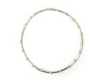 Een 14 krt. bicolor gouden collier met diamant, Sieraden, Tassen en Uiterlijk, Kettingen, Gebruikt