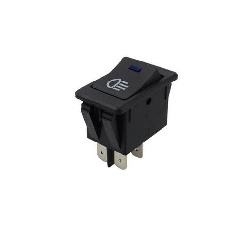 Schakelaar - Zwart - 12V - 35A - 4 polig - Blauwe LED, Doe-het-zelf en Verbouw, Overige Doe-het-zelf en Verbouw, Nieuw, Ophalen of Verzenden