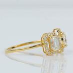 Trouwring - 14 karaat Geel goud - 0.88ct. tw. Diamant, Sieraden, Tassen en Uiterlijk, Antieke sieraden