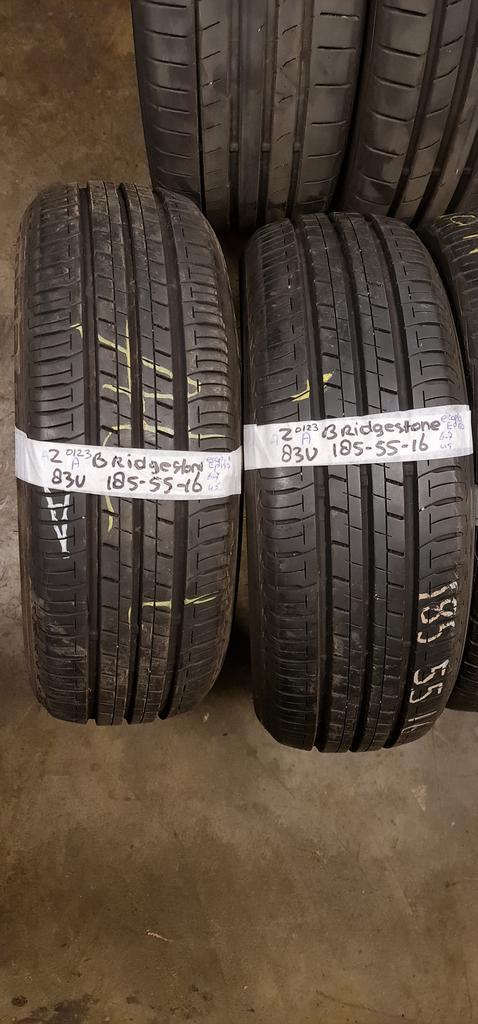2x 185-55-16 Bridgestone Zomer 6.7mm €35 Per Band 185 55 16, Auto-onderdelen, Banden en Velgen, 16 inch, Zomerbanden, 185 mm, Personenwagen
