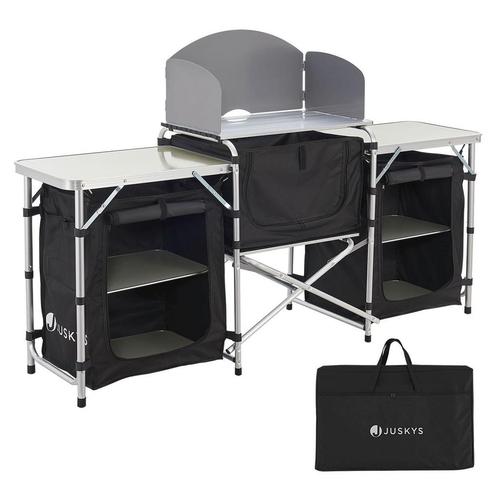 Grote Inklapbare Campingkeuken Garda - 175 x 40 x 111 cm - Z, Caravans en Kamperen, Kampeermeubelen, Nieuw, Verzenden