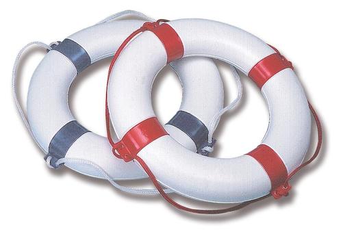 Reddingsboeien Wit / Blauw met grijplijn-Orca Afm: 550 x 300, Watersport en Boten, Accessoires en Onderhoud, Nieuw, Ophalen of Verzenden