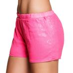 Korte Broek Pailletten Neonroze M, Verzenden, Nieuw