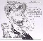 Pentekening Amerika - Ramsay Clark (lijst optie, Tekeningen), Antiek en Kunst, Verzenden