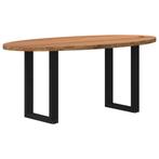 vidaXL Eettafel 180x90x74 cm ovaal massief eikenhout, Huis en Inrichting, Tafels | Eettafels, Verzenden, Nieuw