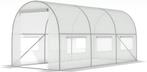 Tuinkas 4,5x2x2 meter wit -  met 6 klamboe ramen - 9m2, Tuin en Terras, Kassen, Ophalen of Verzenden, Nieuw