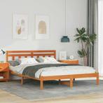 vidaXL Bedframe met hoofdeinde Bruin Grenenhout, Huis en Inrichting, Verzenden, Nieuw, Bruin, Hout