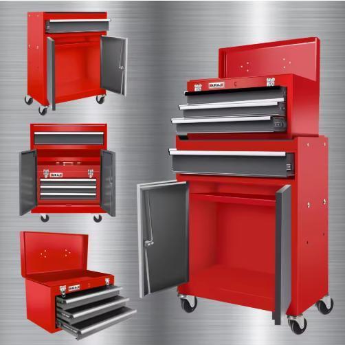 Gereedschapskist met Wielen en Laden – Afsluitbaar Metaal, Huis en Inrichting, Kasten | Overige, Nieuw, Verzenden
