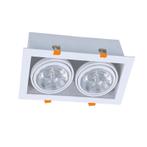 Rechthoekige inbouwspot AR111 | 315x160 | Dubbel | Wit, Huis en Inrichting, Lampen | Spots, Nieuw, Ophalen of Verzenden, Modern