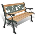 Tuinbankje voor kinderen 80x24 cm dierenprint, Tuin en Terras, Tuinsets en Loungesets, Verzenden, Nieuw