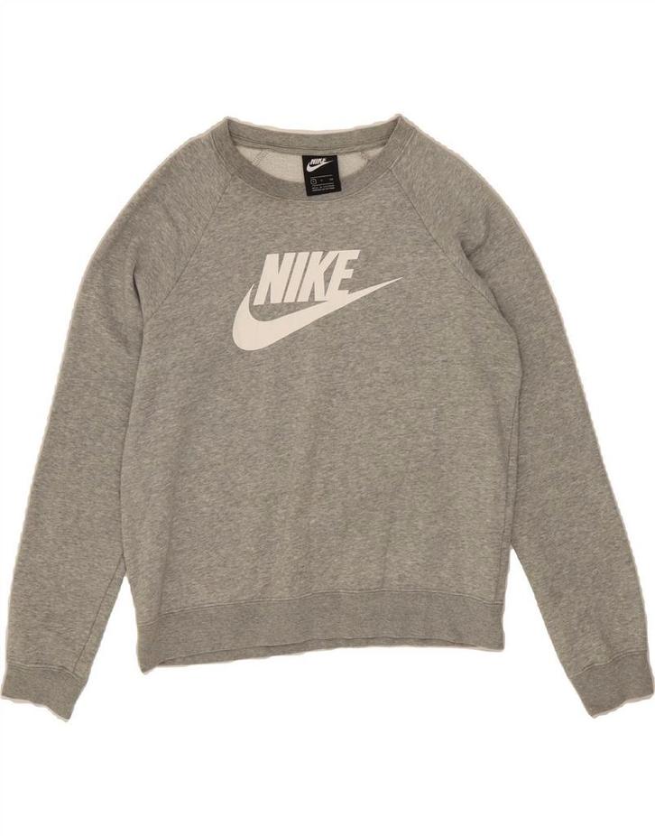 NIKE Mens Graphic Sweatshirt Jumper Small Grey Cotton, Kleding | Heren, Truien en Vesten, Verzenden