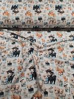 french terry wit animals, Hobby en Vrije tijd, Stoffen en Lappen, Overige materialen, 120 cm of meer, Wit, Nieuw