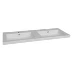 Wastafel Sanilux Trend 120x47x5 cm Keramiek 2 Kraangaten, Doe-het-zelf en Verbouw, Sanitair, Ophalen of Verzenden, Nieuw, Overige typen