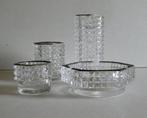 Asbak (4) - Kristal - Nikkel-kristal, zilver