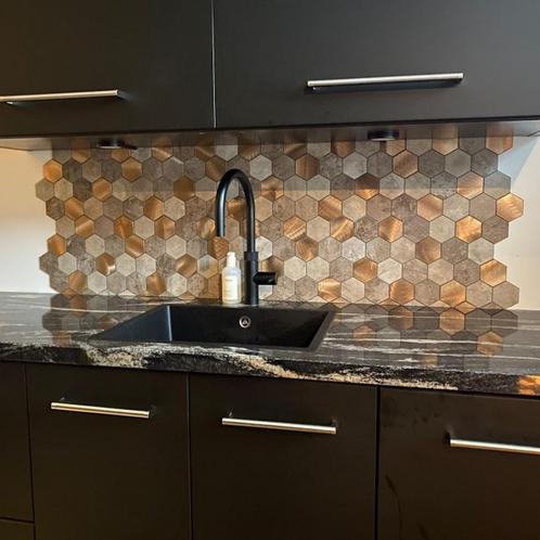 Mozaïek Isodeco Steenstrip Hexagon Zelfklevend 25.0x29.0 cm, Doe-het-zelf en Verbouw, Sanitair, Ophalen of Verzenden