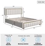 Hydraulisch Opbergbed met Gewatteerd Hoofdeinde, Verzenden, Nieuw