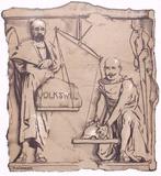 Griekse politiek tijdens Eerste Wereldoorlog op Spotprent, Antiek en Kunst, Kunst | Litho's en Zeefdrukken, Verzenden